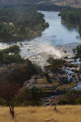 Epupa Falls (also known as Monte Negro Falls in Angola) is a series of large waterfalls formed by...