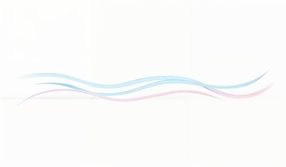 Abstract wavy lines in pastel blue and pink on white background, simple and minimalistic design ideal for backgrounds or modern presentations.