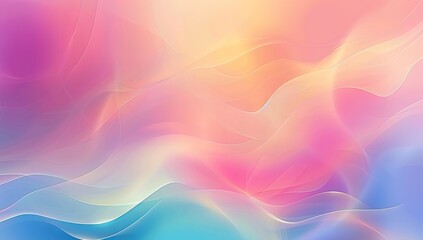 Obraz premium abstract colorful background with waves gradient with blurred shapes and curves, soft color transitions in the style of various artists