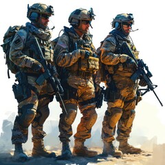 soldiers, set , vector, svg, flat, minimalistic animation asset, white background, isolated, flat vector illustration