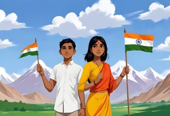 Illustration of India Independence Day