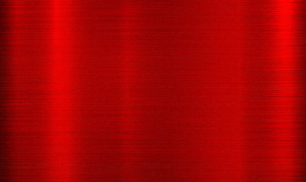 Red brushed metal technology background with polished, brushed texture, chrome, silver, steel, aluminum. Shiny lustrous metallic 3d background design wallpapers, website, prints, posters. Vector EPS10