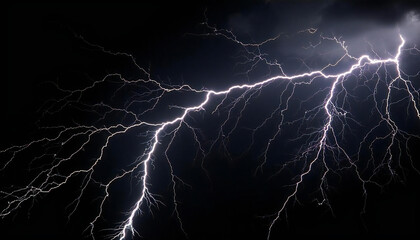 A huge bolt of lightning flashed in the dark. Thunder.