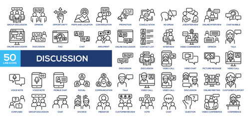 Discussion icon collection