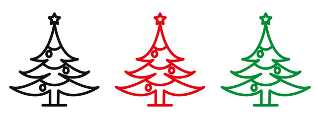 Christmas Tree Icon for Holiday Season Decor, Festive Celebrations, and Winter Themes