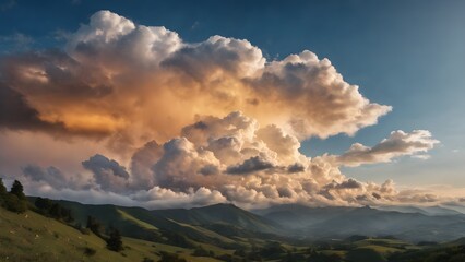 Fototapeta premium An infographic explaining the different types of clouds