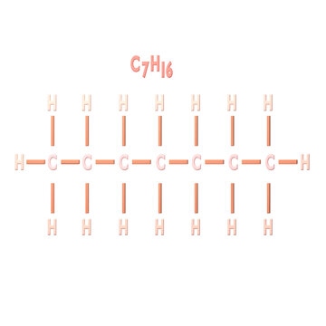 Heptane icon isolated on the white background