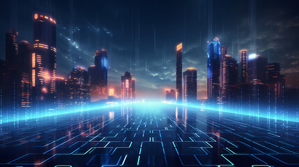 Futuristic cityscape