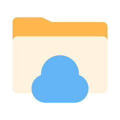Cloud Folder color icon 