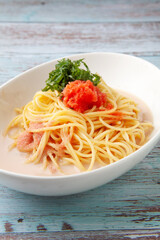 クリーム明太スパゲッティ