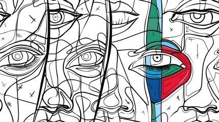 Surreal Abstraction of Fragmented Facial Features Exploring Concepts of Identity and Emotion