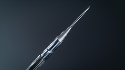 Naklejka premium Precision in Focus Minimalistic Close-Up of a Sterile Scalpel Handle
