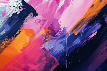 Abstract digital painting with bold brushstrokes and vibrant hues. 