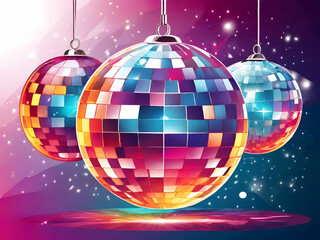 disco ball background. party, christmas, mirror, dance, club, sphere, decoration, music, light, disco ball, celebration, vector,Ai generated 