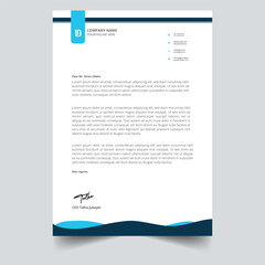 Professional letterhead and also modern corporate letterhead template Premium Vector.