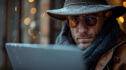 3D render of an image of a romance scammer using social engineering tactics to create a fake profile. hyper detailed