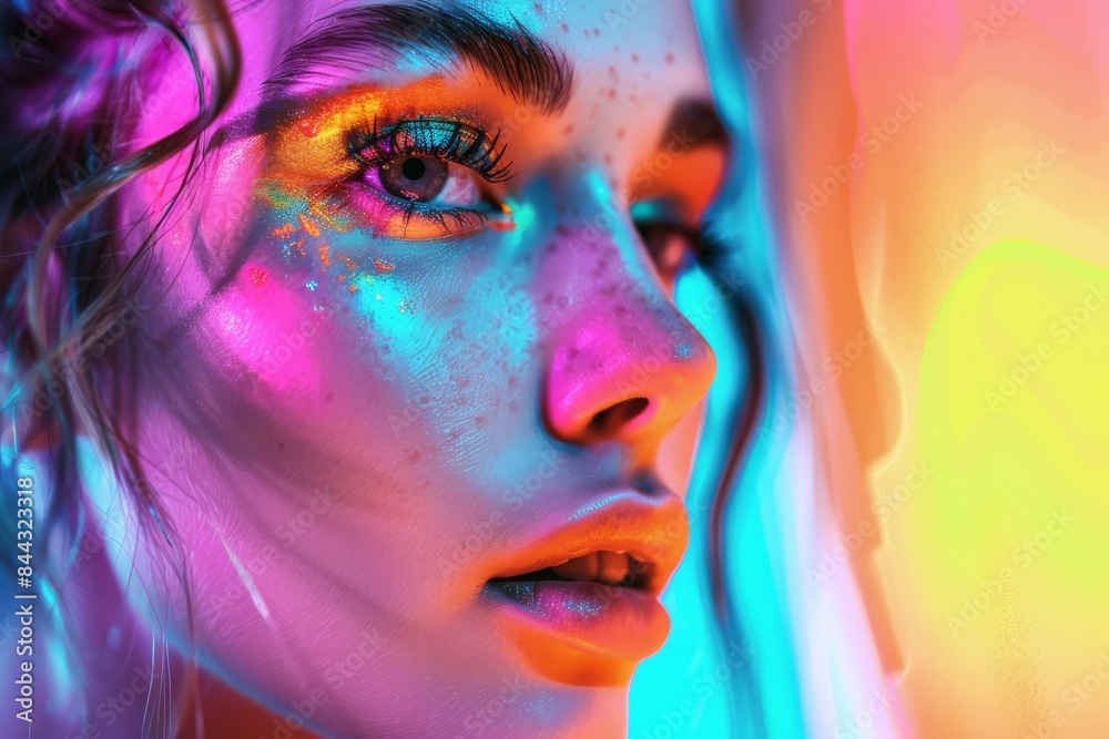 Poster this image features a dynamic mix of swirling colors creating a lively & abstract visual perfect for
