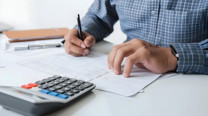 Financial Advisor Presenting Financial Plan to Clients on Desk