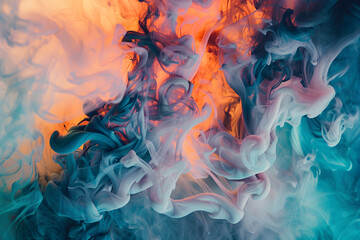 Fluid Dynamics: Captivating Ink Bleed Effect Illustrating Abstract Shapes and Forms