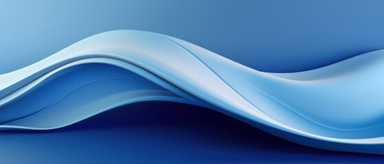 Obraz premium Elegant 3D abstract background, blue tones, dynamic shapes, business theme