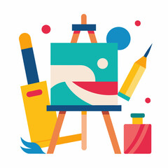 Painting Art board concept vector illustration eps 10