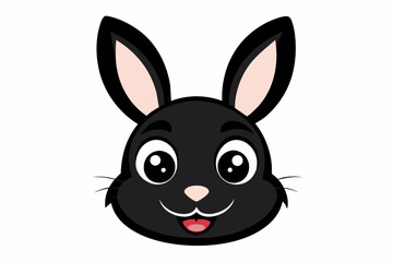 Happy Easter Rabbit Silhouette Face vector design,illustration, hare, animals, cute, holiday, fun, spring, baby, art, mammal, egg, pet, toy, love, 