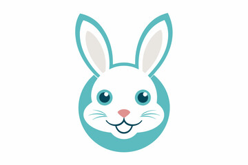 Happy Easter Rabbit Silhouette Face vector design,illustration, hare, animals, cute, holiday, fun, spring, baby, art, mammal, egg, pet, toy, love, 