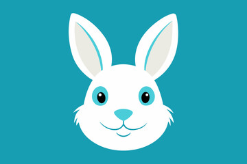 Happy Easter Rabbit Silhouette Face vector design,illustration, hare, animals, cute, holiday, fun, spring, baby, art, mammal, egg, pet, toy, love, 