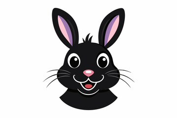 Happy Easter Rabbit Silhouette Face vector design,illustration, hare, animals, cute, holiday, fun, spring, baby, art, mammal, egg, pet, toy, love, 
