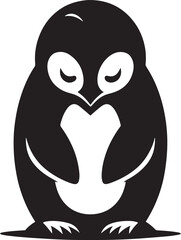 Penguin silhouette vector
