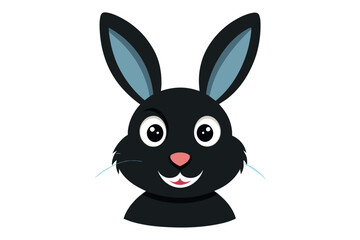 Happy Easter Rabbit Silhouette Face vector design,illustration, hare, animals, cute, holiday, fun, spring, baby, art, mammal, egg, pet, toy, love, 