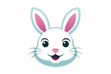 Happy Easter Rabbit Silhouette Face vector design,illustration, hare, animals, cute, holiday, fun, spring, baby, art, mammal, egg, pet, toy, love, 