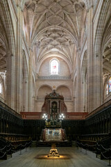 view of the choir of the Segovia Cathedral