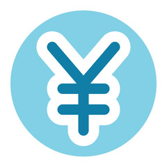 Obraz premium yen icon for illustration 