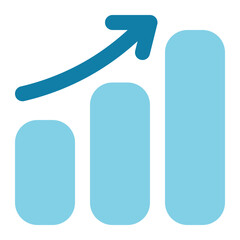 bar chart icon for illustration 
