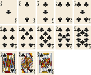 Playing Cards Heritage Clubs Suit