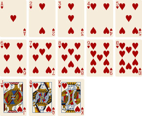 Playing Cards Heritage Hearts Suit