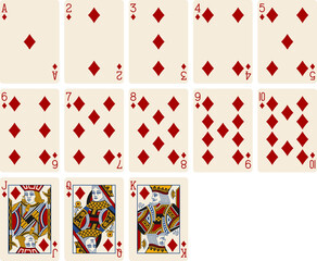 Playing Cards Heritage Diamonds Suit