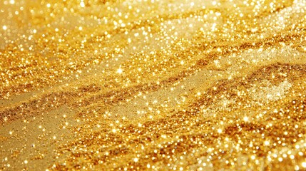 Gold Background Glitters Sparkles Shimmering Abstract Wallpaper Template Subtle Intricate Patterns Flowing Seamless Metallic Beautiful Gradient Copy Space 16:9