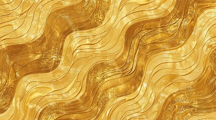 Gold Background Glitters Sparkles Shimmering Abstract Wallpaper Template Subtle Intricate Patterns Flowing Seamless Metallic Beautiful Gradient Copy Space 16:9