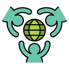 Obraz premium environmentalist icon