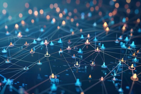 A visual representation of social media algorithms processing data and user interactions
