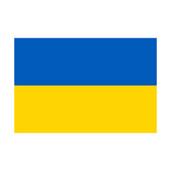 Ukrainian flag svg cut file. Isolated vector illustration.