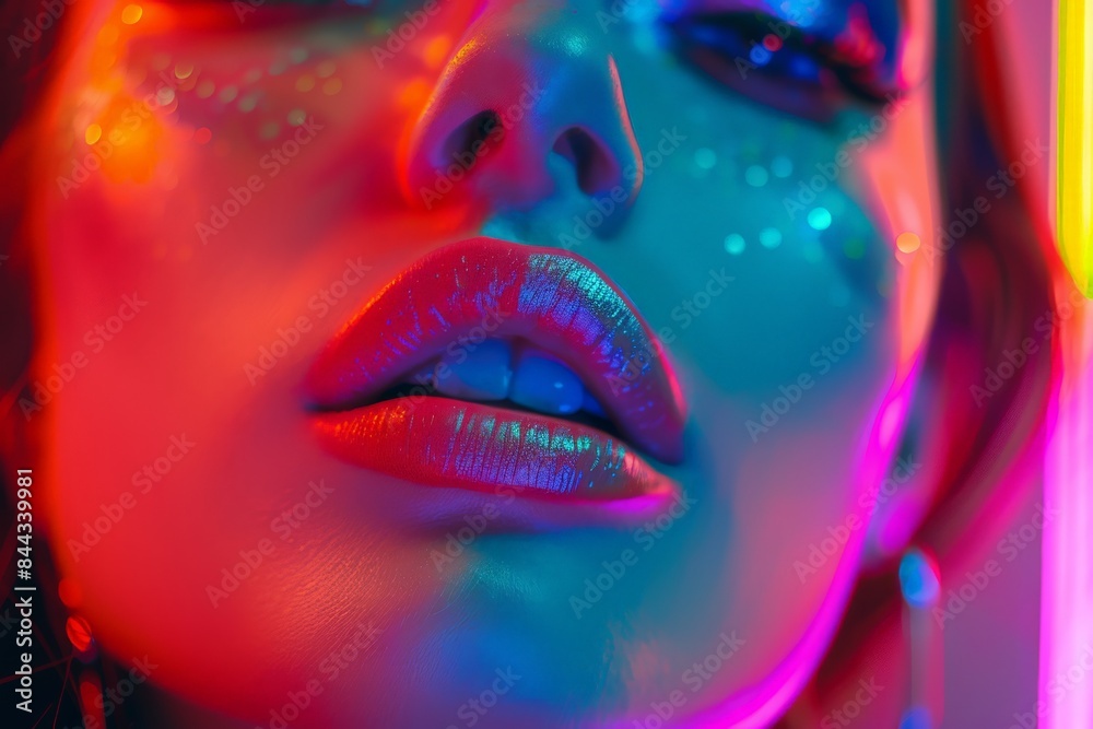 Poster a vibrant blend of colors creates an abstract gradient with prominent red tones on one edge