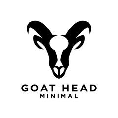 Goat Head logo icon design illustration