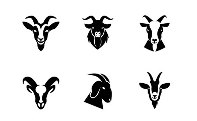 Goat Head logo icon design illustration