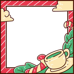 Obraz premium Hand-drawn frame of christmas