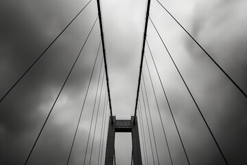 Obraz premium A bridge with a cloudy sky in the background