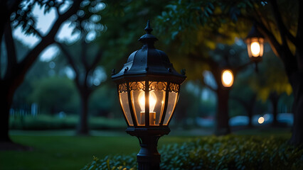 Garden lights with an evening atmosphere