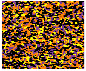 シームレスなハロウィンカラーの迷彩柄 スウォッチ背景素材